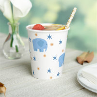 Cute elephant & stars. Safari baby kids birthday