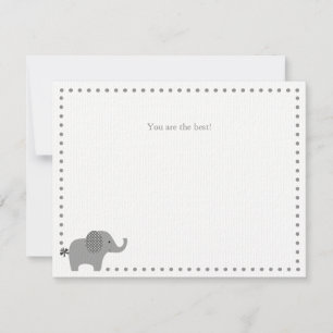 Cute Elephant Thank You Note Card