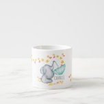 Cute Elephant Twinkle Tinkle Little Star Kids Cup<br><div class="desc">Lovely first mug for kids - personalized with their name. The design features a cute watercolor illustration of an adorable baby elephant catching falling stars in an umbrella. The wording is lettered in casual uppercase print and reads "Twinkle twinkle little star do you know how loved you are". The template...</div>