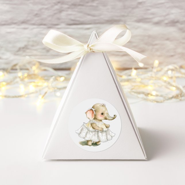 Cute Elephant Watercolor  Square Sticker (Creator Uploaded)