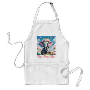 Cute Elephant with a flower crown Standard Apron