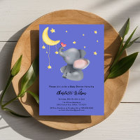 Cute Elephant With Little Butterfly Baby Shower