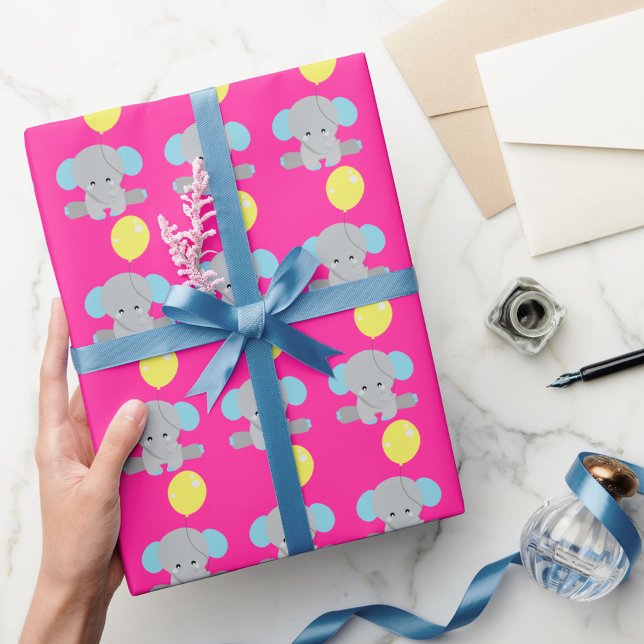 Cute Elephant Wrapping Paper (Creator Uploaded)
