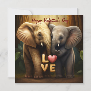 Cute elephants in love 