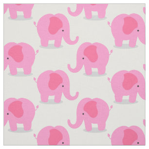 Cute Elephants Nursery Fabric
