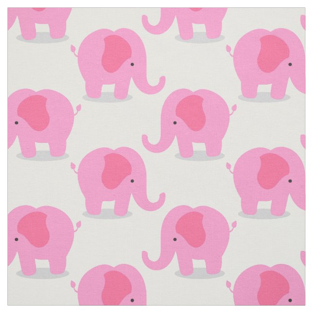 Cute Elephants Nursery Fabric (Swatch)