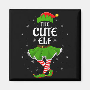 Cute Elf Christmas Family Girls Women Elf Squad Xm Magnet