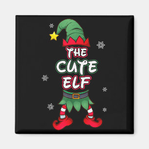Cute Elf Christmas Pajamas Pjs Matching Family Gro Magnet