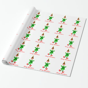 Cute elf Christmas Wrapping Paper