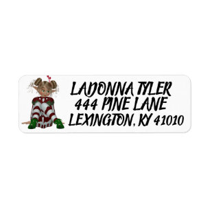 CUTE ELF GIRL RETURN ADDRESS LABELS