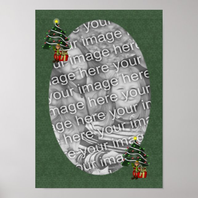 Cute Elf Holiday Add Your Photo  Poster (Front)