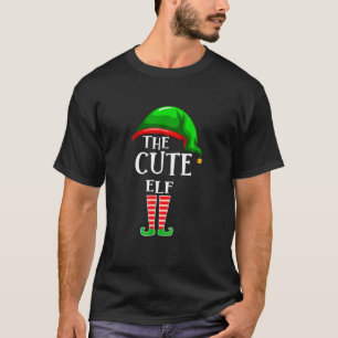 Cute Elf Matching Family Funny Christmas Party Paj T-Shirt