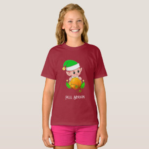 Cute Elf & Pumpkin Fall Season  T-Shirt