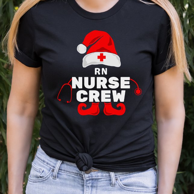Cute Elf RN Nurse Christmas Crew   T-Shirt (Creator Uploaded)