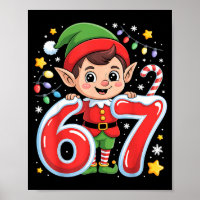 Cute Elf Six Seven 6 7 Meme Funny Christmas Costum