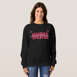 Cute Emergency Nurse Coquette Pink Bow Sweatshirt