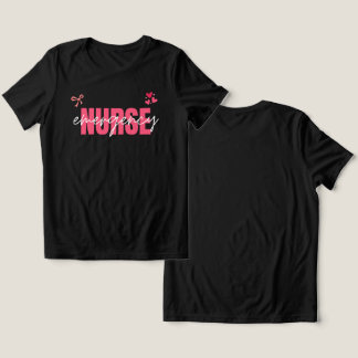 Cute Emergency Nurse Pink Coquette Bow Tri-Blend Shirt