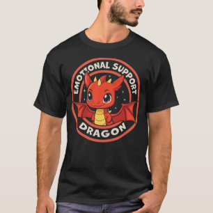 Cute Emotional Support Dragon Chibi Kawaii T-Shirt