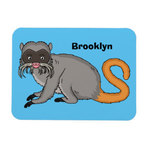 Cute Emperor Tamarin illustration cartoon  Magnet
