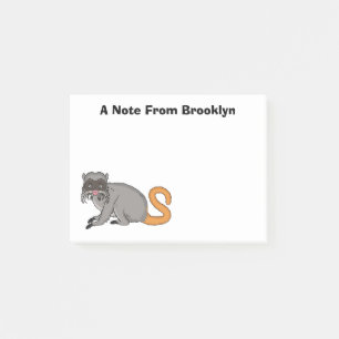 Cute Emperor Tamarin illustration cartoon Post-it Notes