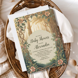 Cute Enchanted Forest  Baby Shower Invitation