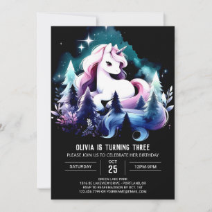 Cute Enchanted Horse Birthday  Invitation