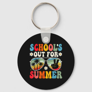 Cute End Of School Year Teacher Kids Schools Out Key Ring