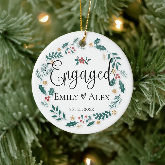 Cute |  Engaged | Our First Christmas Ceramic Tree Decoration (Tree)