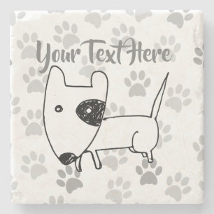 Cute English Bull Terrier Stone Coaster