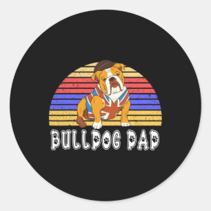 Cute English Bulldog Anatomy Dog  Classic Round Sticker
