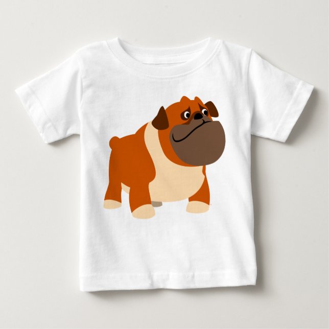 Cute English Bulldog Baby Clothing T-Shirt (Front)