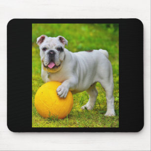 Cute English Bulldog Basketball Bulldog Lover Gift Mouse Pad
