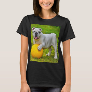 Cute English Bulldog Basketball Bulldog Lover Gift T-Shirt