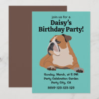 Cute English Bulldog Pet Birthday