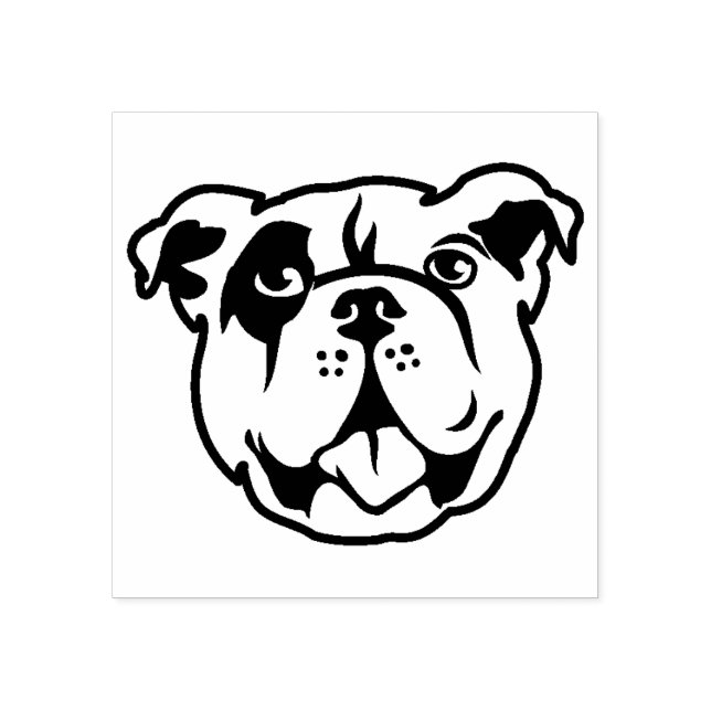 Cute English Bulldog Stamp (Imprint)