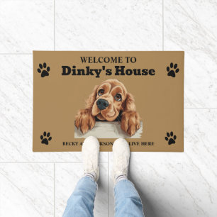 Cute English Cocker Spaniel Doormat