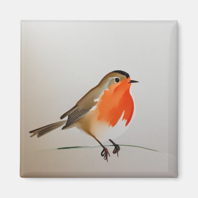 Cute English robin Magnet (Front)