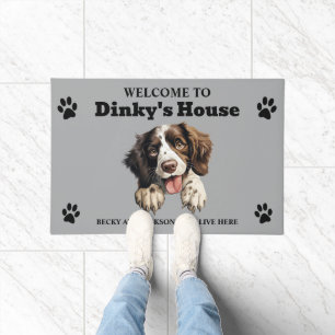Cute English Springer Spaniel Doormat