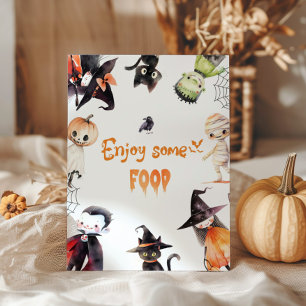 Cute Enjoy some food Halloween party Poster
