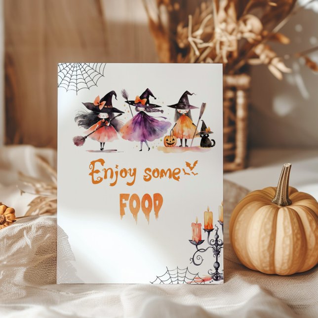 Cute Enjoy some food Witches Costume party Poster (Creator Uploaded)