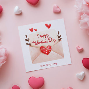 Cute Envelope Happy Valentine's Day Greeting Card