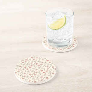 Cute Envelopes & Hearts Seamless Coaster
