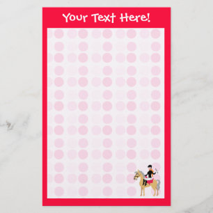 Cute Equestrian Girl. Stationery