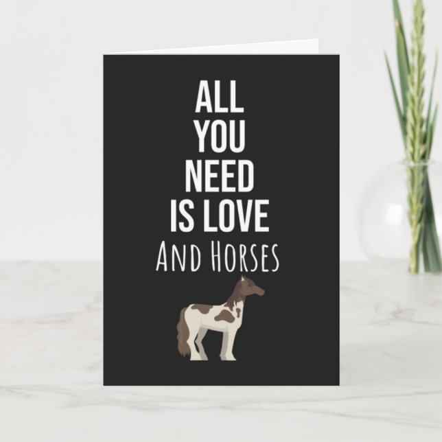 Cute Equine Cards Horse Equestrian Pony Animal (Front)