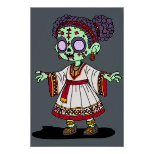 Cute Ethiopian Zombie Poster