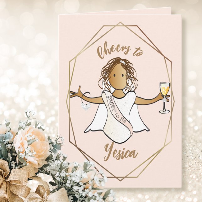 Cute Ethnic Bridal Wedding Shower Congratulations Card (Creator Uploaded)