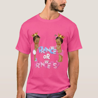 Cute Ethnic Prince Or Princess Baby Gender Reveal T-Shirt