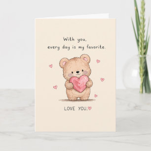 Cute Everyday Is My Favourite Greeting Card
