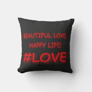 Cute Expression Design "BEAUTIFUL LOVE". Buy Now Cushion