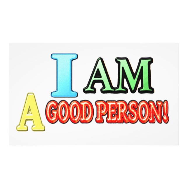 Cute Expression Design "GOOD PERSON" Buy NOW Photo Print (Front)